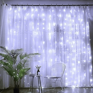 Cortina 300 Leds 3x3 Metros Festa Casamento Eventos Natal BRANCO FRIO