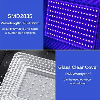 Refletor Luz Negra Uv Lâmpada Ultravioleta 50w Plantas